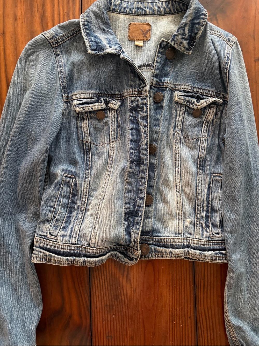 Women’s Vintage Light Wash Denim Jacket - American Eagle Outfitters